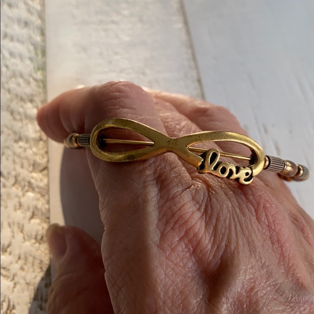 Alex and Ani Gold LOVE Infinity Bracelet
